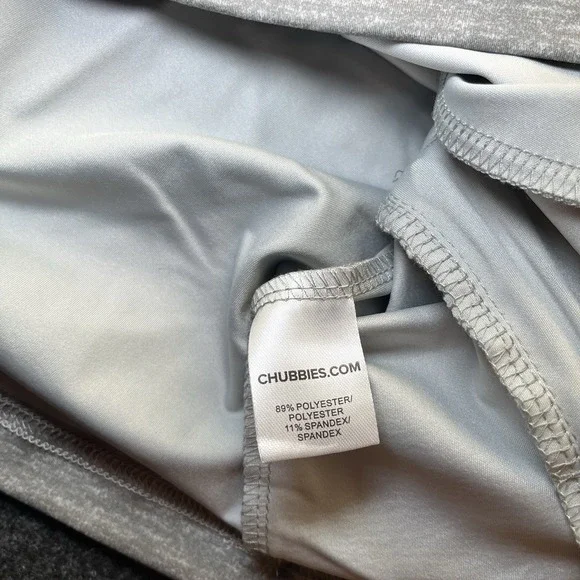 New Chubbies Gray Long Sleeve 1/4 Zip Long Sleeve Shirt Mens M Poly/Spandex - Picture 5 of 11